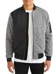 WESC Mens Blocked Bomber Flannel Jacket Large (5) Multi Melange Grey