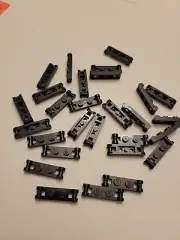 NEW LEGO 9X BLACK PLATE 1X2 W/2 SHAFT DIA. 3.2 #18649.