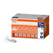 Osram classic AShape ES halogen clear 77W light globe - Pack of 6