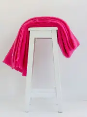 Masterweave Windermere Mohair Throw Rug Blanket - Hot Pink