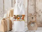 Handmade W.T.F Wine Turkey Family Thanksgiving Wine Bag 750 mL bottle Gift Bag