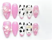 All-Inclusive Almond Korean Handmade Manicure Heart Shape Decoration Wearable Manicure