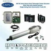 24V Electric Remote Control Swing Gate Opener & Closer for Single Swing Driveway
