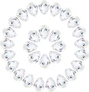 uxcell 48 Pcs 3D Teardrop Rhinestones Diamond Nail Charm Crystal Pointback K9 Glass Rhinestones Crystal Gems for Jewelry Making, Craft, 10x14mm, Transparent