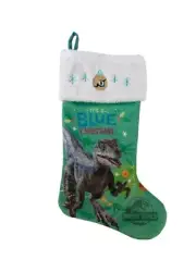 20 Inch Jurassic World Blue The Velociraptor Christmas Stocking NWT