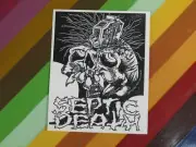 vtg 1980s Zorlac Skateboards sticker Septic Death larger variant Pushead