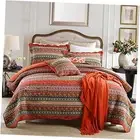 Striped Classical Cotton 3-Piece Patchwork Bedspread Quilt Sets Size King
