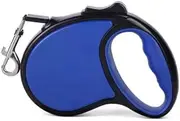 SY 2025 Fashion Retractable Dog Leash, 5m, Nylon, Puppy Lead Retractable Pet Leash, for Dogs Under 44 lbs, Locking Mechanism, 16ft (Blue)