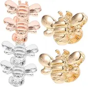 WOONEKY Watch Band Bee Charms Decor 6pcs Nails Decor Watchband Bee Watch Charms for