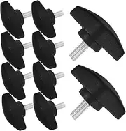 EXQUIMEUBLE 10 Pcs Plastic Thumbscrew Knob for Microphone Stand Clamping Coarse Thread Grip Screws for Height and Angle Durable Fasteners for Secure Recording