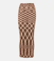 [Missoni] Missoni Space-dyed high-rise knit maxi skirt UK 12 multicoloured