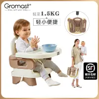 在飛比找淘寶網優惠-Gromast便攜式寶寶餐椅兒童餐桌椅多功能嬰兒吃飯椅子可摺