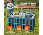 Collapsible 65L Storage Bins with Lids - 3 Pack, Durable Plastic Crates