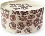 J-kitchens Izan Kiln Ohitsu 2 Piece Pottery, Microwave Safe, Purple Flower, Diameter 7.1 x 3.7 inches (18 x 9.5 cm), Large Canister, Dishwasher Safe, Scandinavian Style, Hasamiyaki, Made in Japan