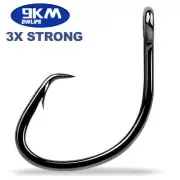 25Pcs Circle Hooks Heavy Duty Saltwater Hooks Wide Gap Catfish Hooks Shark Hooks