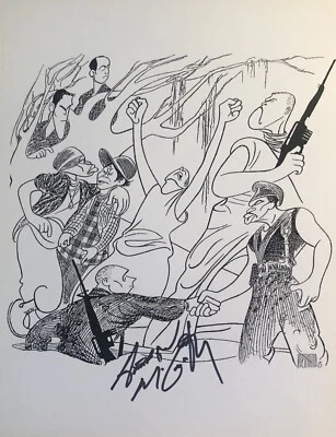Andrew McCarthy Signed Al Hirschfeld Print - THE BOYS OF WINTER - Broadway