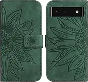 Cover Compatible with Google Pixel 6 Pro 5G,Compatible with Google Pixel 6 Pro 5G Flip Stand Card Slot Magnetic Closure Phone Case Green