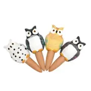 4Pcs Large Owl Automatic Plant Dripper Terracotta Potted Plant Watering