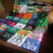 Custom Handmade T-Shirt Quilt Full Coach Dance College Sorority Memory Football