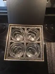 Kanars Set Of 4 Emperor Whiskey Ultra Clarity Crystal Glasses Lead Free NIB