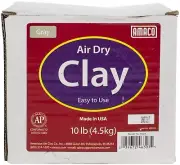 Amaco Air-Dry Modeling Clay 10lb-Gray, 4630-3C