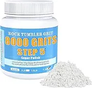 KomeStone Rock Polisher 8000 Grit Aluminum Oxide Polishing Grits – Step 5 Final Stage for Rock Polishing, Fine Abrasive Polishing Podwer for All Kinds of Stones, Gems, and Glass Polishing