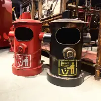 在飛比找Very buy優惠-工業風消防栓垃圾桶復古做舊鐵藝收納桶創意油桶落地擺件