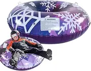Nybhyjka Snow Tubes for Kids | Outdoor Snow Toy with 2 Handles Inflatable Sled - Funny Sledding Tube Snowflake Kids Snow Sled for Children Adults