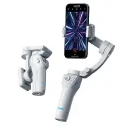 TOKQI M01 3-Axis Gimbal Stabilizer with Filling Light Anti-shake Handheld Smartphone Gimbal with Foldable Tripod for Vlo