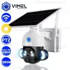 WIFI Solar Camera Wireless 128GB Security Outdoor Battery PTZ CCTV Home Alarm