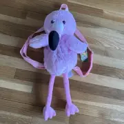 NWT Lynco Critter Collection Backpack Plush Pink Flamingo