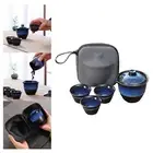 Ceramic Teapot Set Portable Traditional Chinese Gongfu Tea Set Porcelain Tea Cup