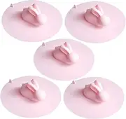 Silicone Sink Cover Rabbit Shape 5pcs Sink Drain Strainer for Kitchen and Bathroom Sinks