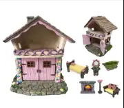 Fairy Garden House With Furniture Bed Bath Lounge Fire Place Flower Basin Gift