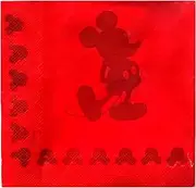 Disney 2 Ply Printed Mickey Mouse Napkins (Pack of 20) (UK Size: One Size) (Red)