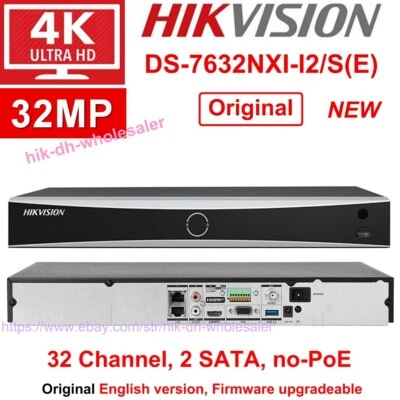 Hikvision DS-7632NXI-I2/S(E) 32CH 2SATA AcuSense 4K NVR 32MP Video Recorder