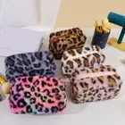 Leopard Print Cosmetic Bag Large Capacity Wash Pouch Travel Organizer
