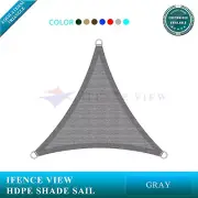 Ifenceview Grey Triangle 16'x16'x16' Sun Shade Sail Awning Canopy Pool Outdoor