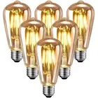 6xVintage E27 4W LED Edison Bulb Filament Light Industrial Decor Warm White Lamp