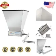 Stainless Steel 2-Roller Malt Mill - Adjustable Manual Grain Crusher for Brewing