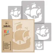 5x reusable PLASTIC Stencils / 13.4" to 3.5" / Nursery KIDS Template / SHIPS