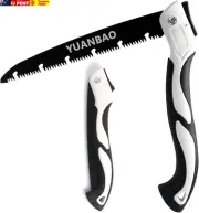 Folding Pruning Saw, 10" Long Blade Hand Saw, Pruning Saw with 3-Side Razor Teet