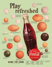 Coca Cola Coke Sports Play Bottle Soda Pop Made USA Wall Décor Metal Tin Sign