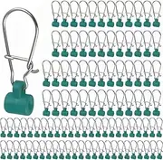 100Pcs Sinker Slides for Catfishing, High Strength Stainless Steel Sinker Slides with Duo-Lock Snap, Weight Connectors Fishing Tackle Box Kit Catfish Sinkers Slider