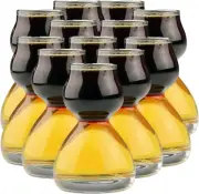 Double Bubble Layered PLASTIC Shot Glass – Clear Chaser Shot Glass Jigger for Sm