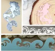 Mermaid & Waves Die Cuts Beach Ocean Cut Paper Punch Seascape Sealife Cutting 2