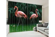3D Pretty Tall Birds 1235 Curtains Drapes
