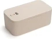 CUBETA Small Organizer with Combination Lock, Lockable Storage Box with Combination Code (White),Food, Home, Fridge, Office, Traveling