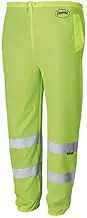(Large-X-Large) - Pioneer Reflective Safety Pants - High Visibility Lightweight Mesh Work Pants for Construction, Traffic - Hi Vis Yellow/Green