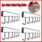 4Pack Kitchen Under Cabinet Towel Cup Paper Hanger Rack Organizer Shelf Holder